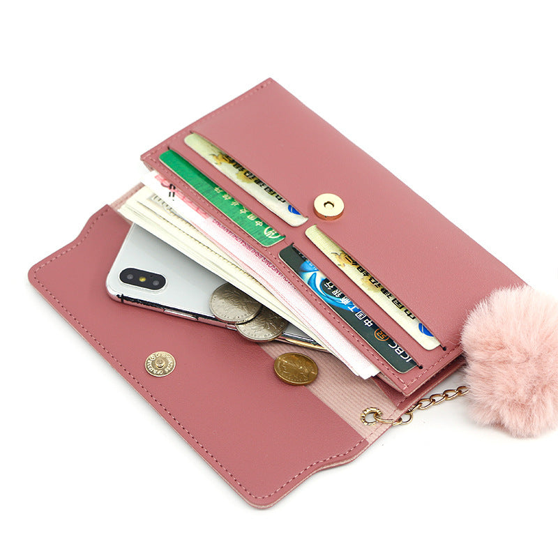 Portefeuille long femme – Motifs papillons et fleurs, avec compartiment monnaie simple