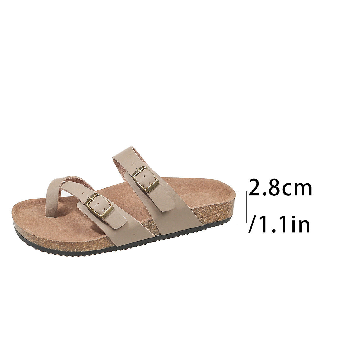Mules femme à deux boucles – Bout ouvert, pour extérieur