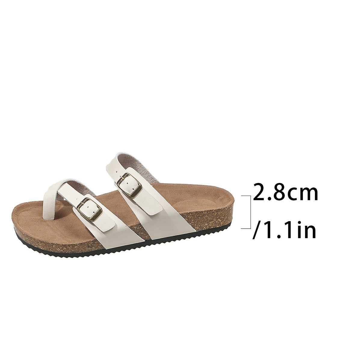 Mules femme à deux boucles – Bout ouvert, pour extérieur
