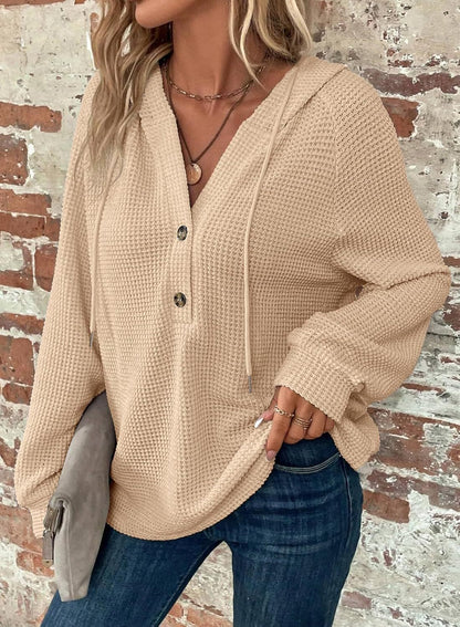 Pull col en V à manches longues – Sweat décontracté pour sport et loisirs