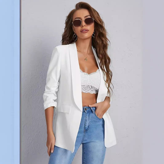Haut femme slim à manches longues – Style automne-hiver européen et américain