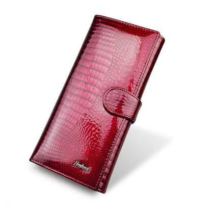 Porte-monnaie femme en cuir verni – Style européen et américain, élégant et tendance