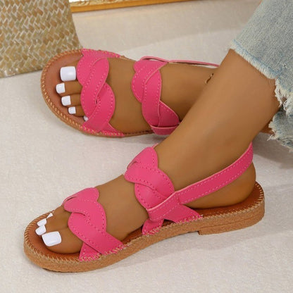 Chaussures plates d’été tissées pour femme – Style mode et confort