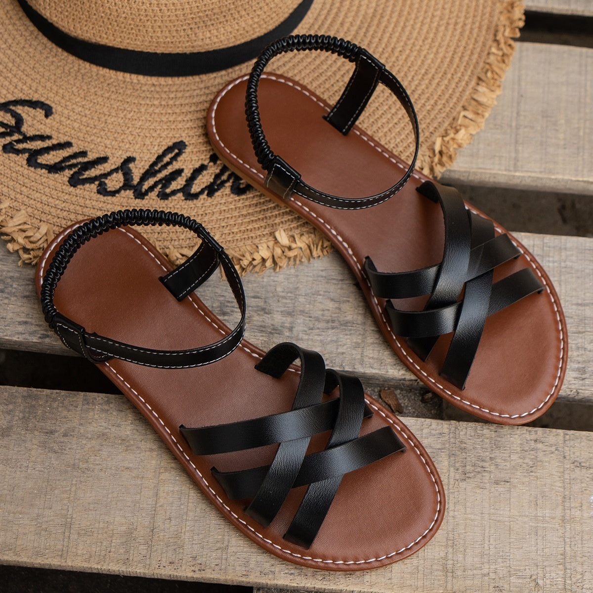 Sandales plates femme – Style coréen tendance
